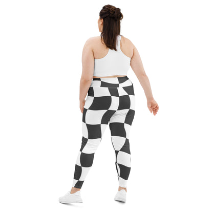 Checkered Abstract Plus Leggings