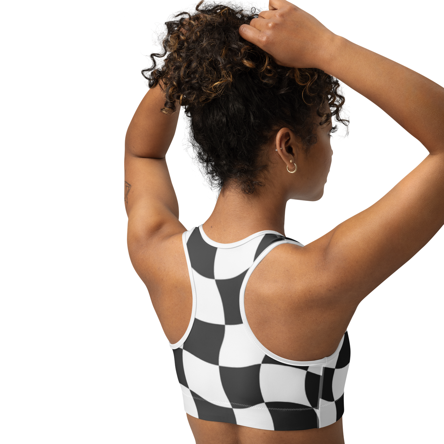 Checkered Abstract Sports bra