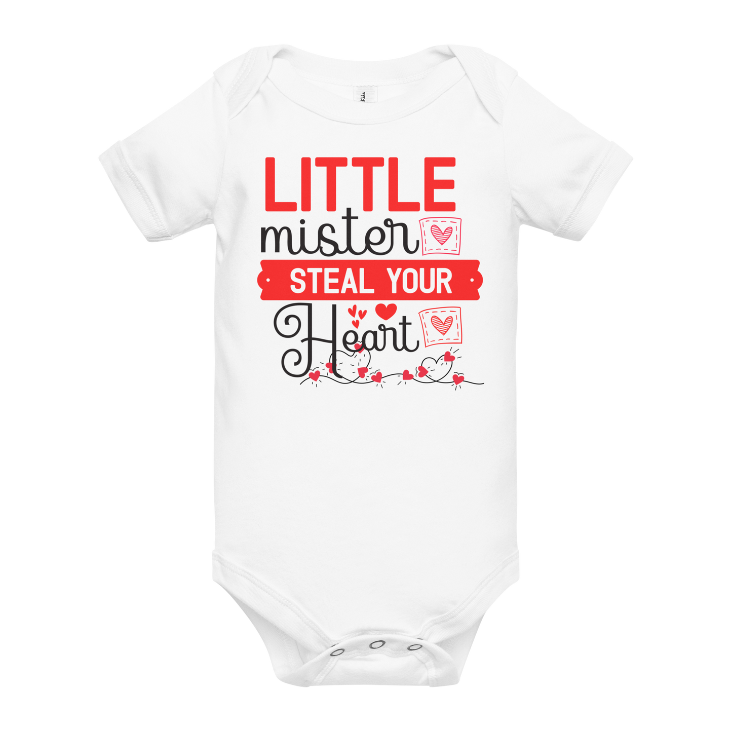 Little Mister. Steal Your Heart Baby Onesie