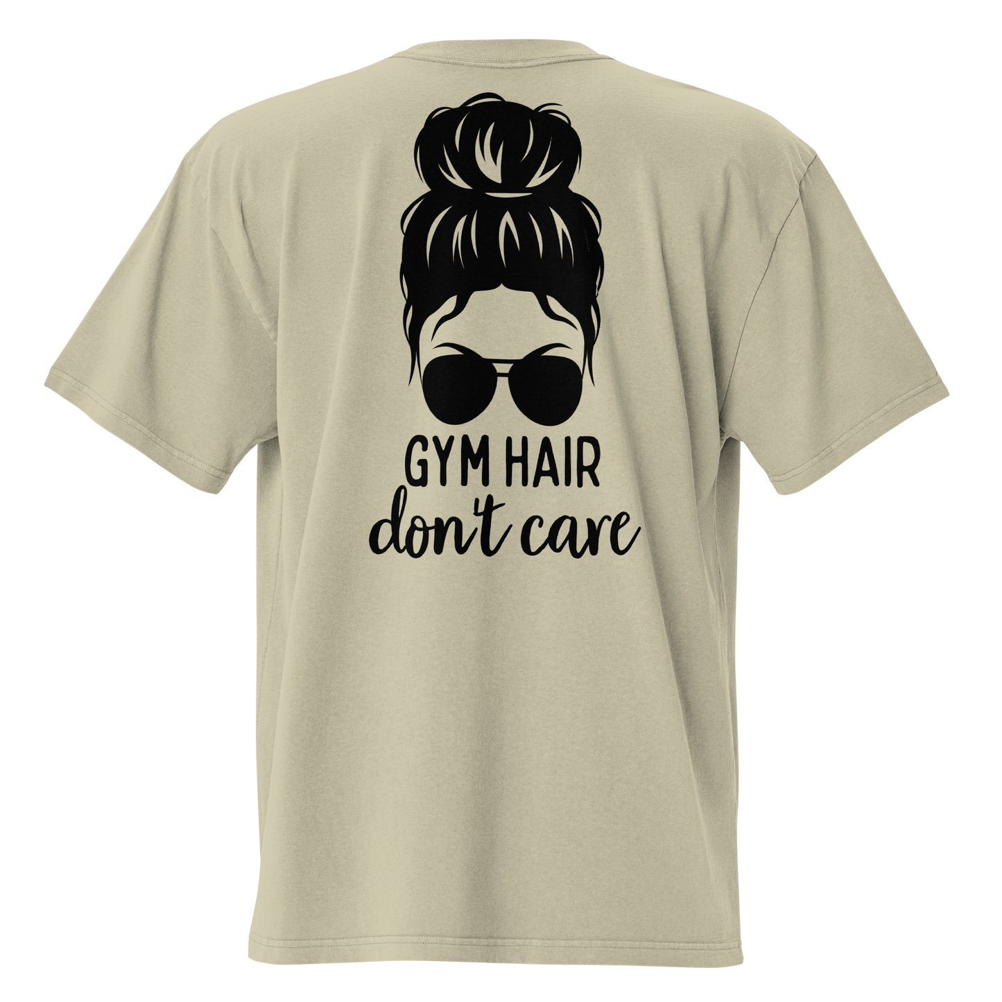 Gym Hair Don't Care Oversized Pump Cover Tee