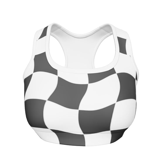 Checkered Sports bra