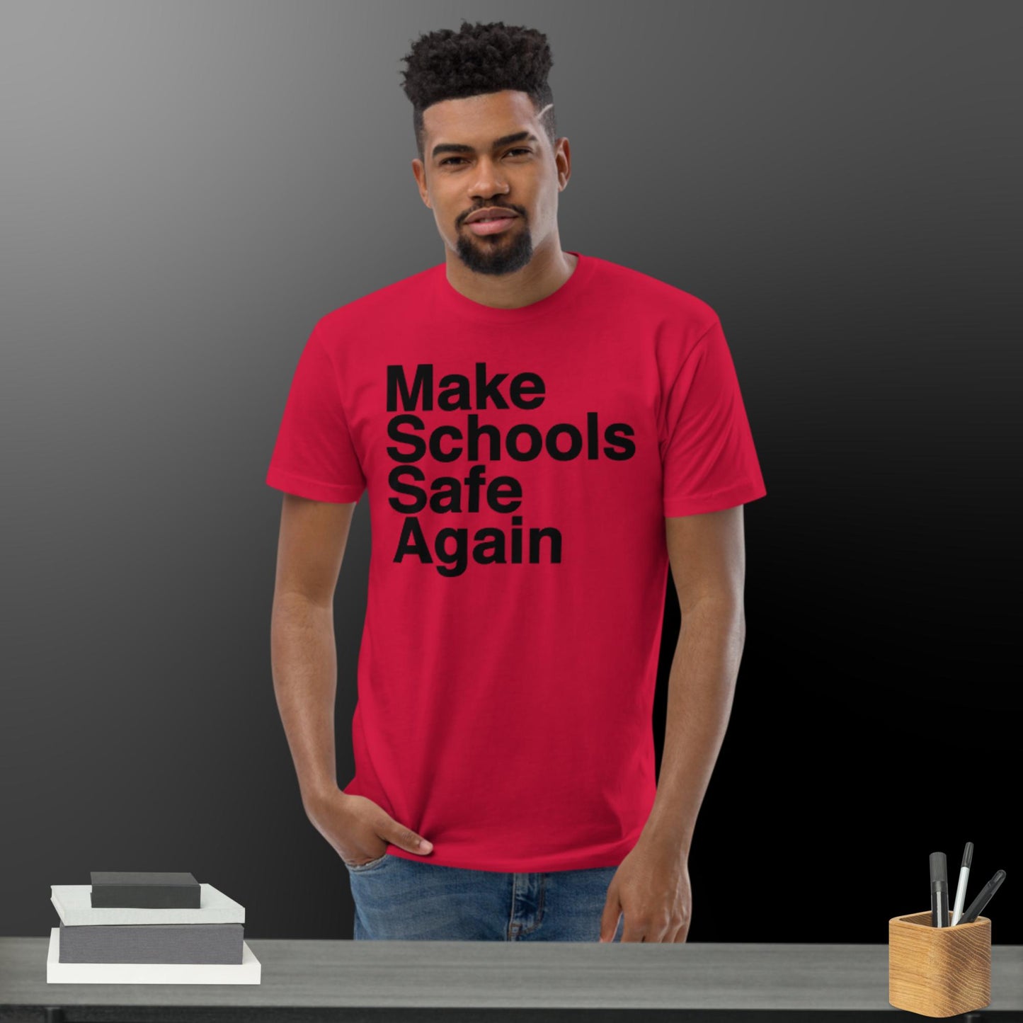 Men's Fitted Make Schools Safe Again Tee