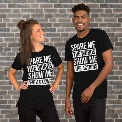 Adult Spare Words Show Action Tee