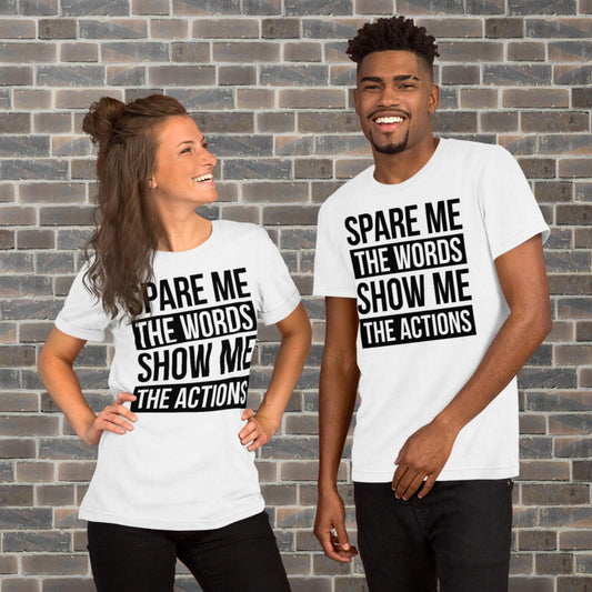 Adult Spare Words Show Action Tee