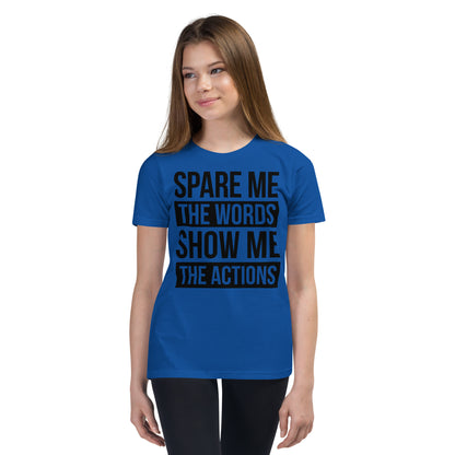 Youth Spare Words Show Action Tee