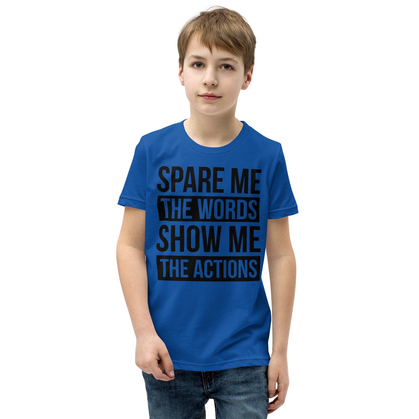 Youth Spare Words Show Action Tee